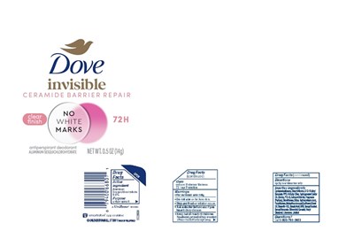 Label (Dove Invisible Clear Finish 72h Antiperspirant Deodorant   Artwork)